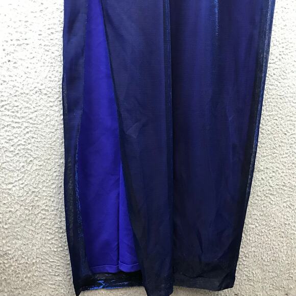 Vintage Morgan & Co Blue Slip Dress Y2K Formal Gown size 3/4 - Picture 5 of 13